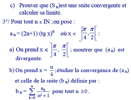 exercice Suite convergente et sommation (image2)