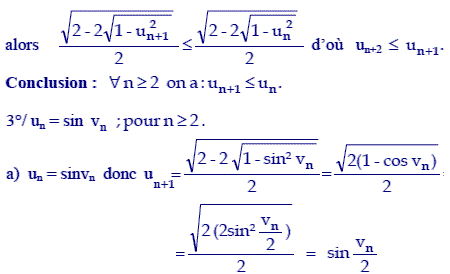 solution Terme général et convergence d'une suite récurrent (image2)