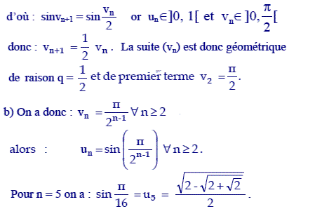 solution Terme général et convergence d'une suite récurrent (image3)