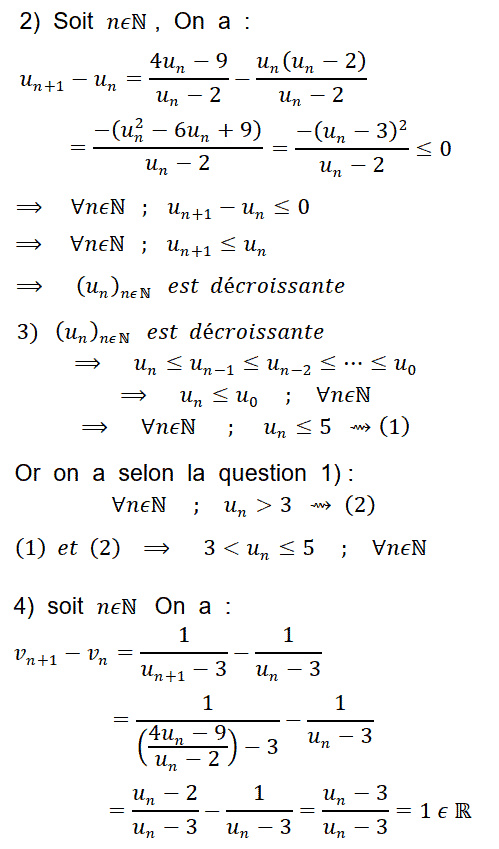 solution Suite arithmétique, monotonie, calcul d'une somme (image2)