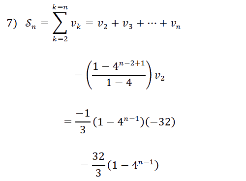 solution Suite géométrique, monotonie, calcul d'une somme (image5)