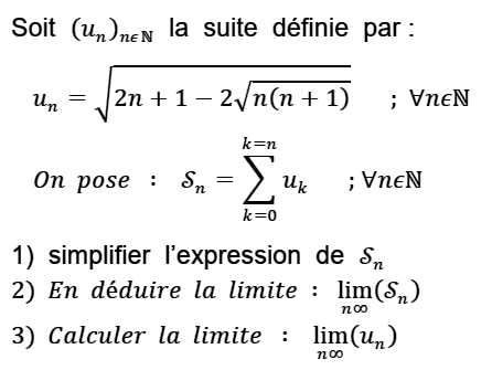 exercice Calculs de limites (image1)