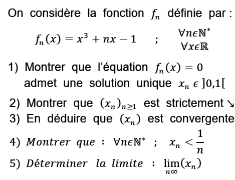 exercice Convergence d'une suite monotone (image1)